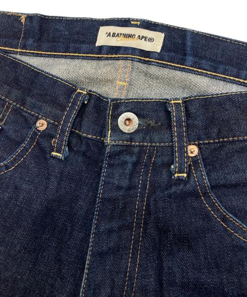 A BATHING APE（アベイシングエイプ）A BATHING APE (アベイシングエイプ) エイプヘッドステッチデニムパンツ インディゴ サイズ:不明（実寸サイズをご確認ください）の古着・服飾アイテム