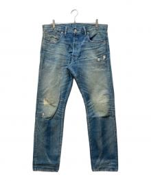 RRL（ダブルアールエル）の古着「リペア加工デニムパンツ」｜インディゴ