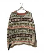 SUNSEAサンシー）の古着「vネックノルディックニット」｜ベージュ