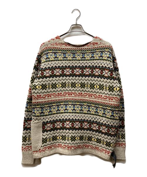 SUNSEA（サンシー）SUNSEA (サンシー) vネックノルディックニット ベージュ サイズ:2の古着・服飾アイテム