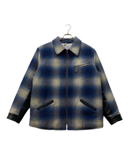SUBCIETY（サブサエティ）SUBCIETY (サブサエティ) OMBRE CHECK WOOLSPORT JACKET ブルー サイズ:3の古着・服飾アイテム