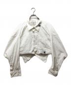 Maison MIHARA YASUHIROメゾン ミハラ ヤスヒロ）の古着「バックオープンクロップド長袖シャツ」｜ホワイト