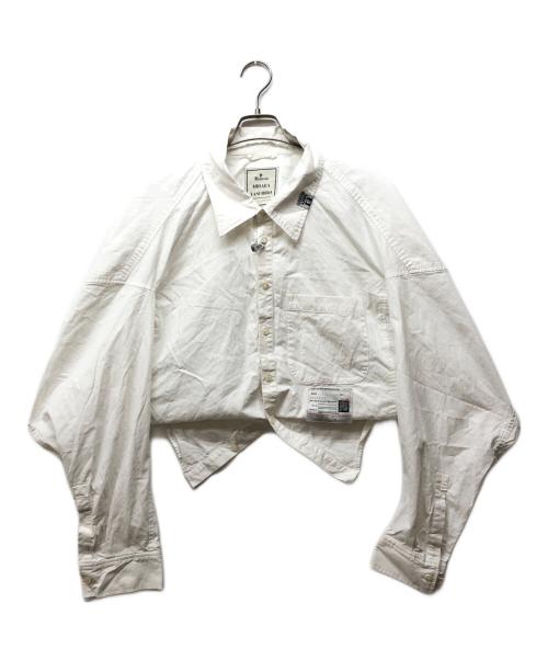 Maison MIHARA YASUHIRO（メゾン ミハラ ヤスヒロ）Maison MIHARA YASUHIRO (メゾン ミハラ ヤスヒロ) バックオープンクロップド長袖シャツ ホワイト サイズ:38の古着・服飾アイテム