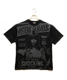 Hysteric Glamour（ヒステリックグラマー）の古着「ガールプリントTシャツ」｜ブラック