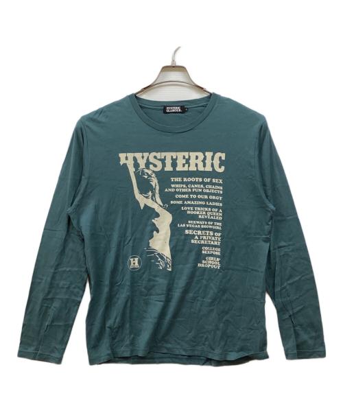 Hysteric Glamour（ヒステリックグラマー）Hysteric Glamour (ヒステリックグラマー) ヌードトップガールロンT グリーン サイズ:Lの古着・服飾アイテム