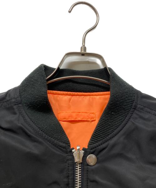 DIESEL（ディーゼル）DIESEL (ディーゼル) ダメージデザインロゴプリントMA-1ジャケット ブラック サイズ:XSの古着・服飾アイテム