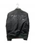 DIESEL (ディーゼル) ダメージデザインロゴプリントMA-1ジャケット ブラック サイズ:XS：13000円