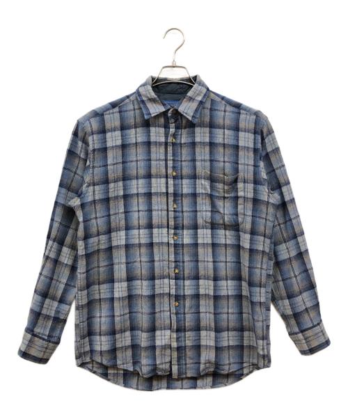 PENDLETON（ペンドルトン）PENDLETON (ペンドルトン) ウールチェックシャツ ネイビー サイズ:Mの古着・服飾アイテム