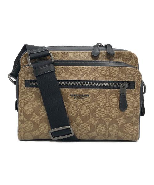 COACH（コーチ）COACH (コーチ) ショルダーバッグ ブラック×ベージュの古着・服飾アイテム