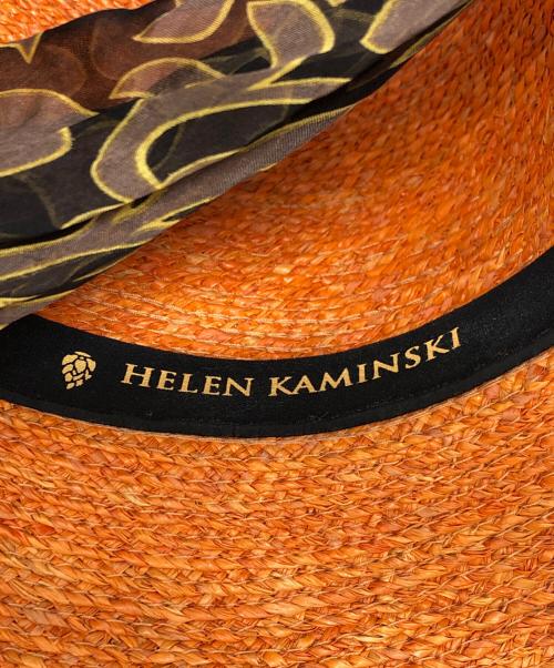 HELEN KAMINSKI（ヘレンカミンスキー）HELEN KAMINSKI (ヘレンカミンスキー) ストローハット オレンジの古着・服飾アイテム