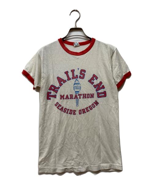 Champion（チャンピオン）Champion (チャンピオン) ヴィンテージリンガーTシャツ ホワイト×レッド サイズ:Mの古着・服飾アイテム