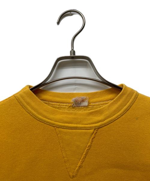 NO BRAND（ノーブランド）NO BRAND (ノーブランド) 染込みプリント前vスウェット イエロー サイズ:Mの古着・服飾アイテム
