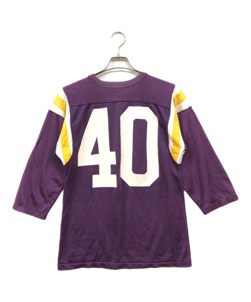 Champion（チャンピオン）Champion (チャンピオン) フットボールTシャツ パープル サイズ:不明（実寸サイズをご確認ください）の古着・服飾アイテム