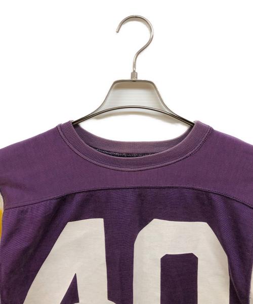 Champion（チャンピオン）Champion (チャンピオン) フットボールTシャツ パープル サイズ:不明（実寸サイズをご確認ください）の古着・服飾アイテム