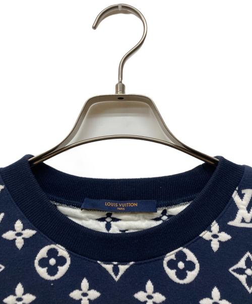LOUIS VUITTON（ルイ ヴィトン）LOUIS VUITTON (ルイ ヴィトン) フルモノグラムジャガードクルーネックスウェット ネイビー サイズ:Ｓの古着・服飾アイテム