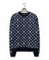 LOUIS VUITTON（ルイ ヴィトン）の古着「フルモノグラムジャガードクルーネックスウェット」｜ネイビー