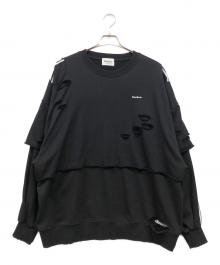 seesew（シーソー）の古着「ダメージスウェット」｜ブラック