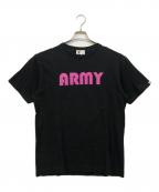A BATHING APEアベイシングエイプ）の古着「ARMY プリントtシャツ」｜ブラック
