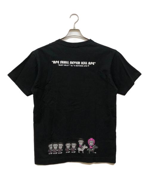 A BATHING APE（アベイシングエイプ）A BATHING APE (アベイシングエイプ) ARMY プリントtシャツ ブラック サイズ:Lの古着・服飾アイテム