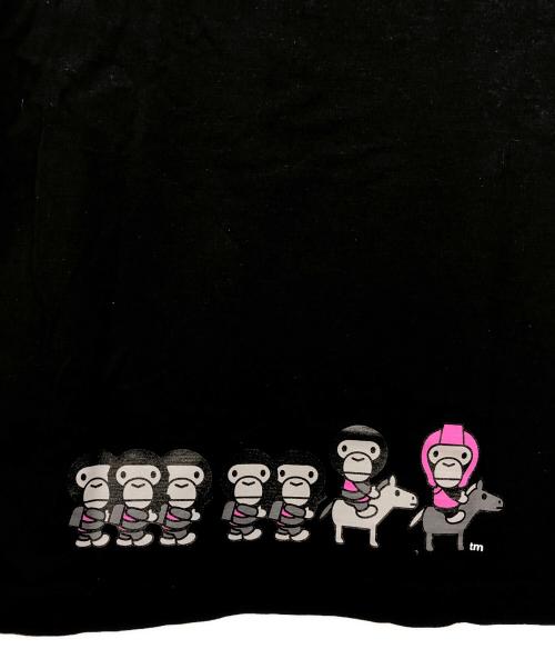 A BATHING APE（アベイシングエイプ）A BATHING APE (アベイシングエイプ) ARMY プリントtシャツ ブラック サイズ:Lの古着・服飾アイテム