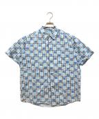stussyステューシー）の古着「オールド半袖シャツ」｜ブルー