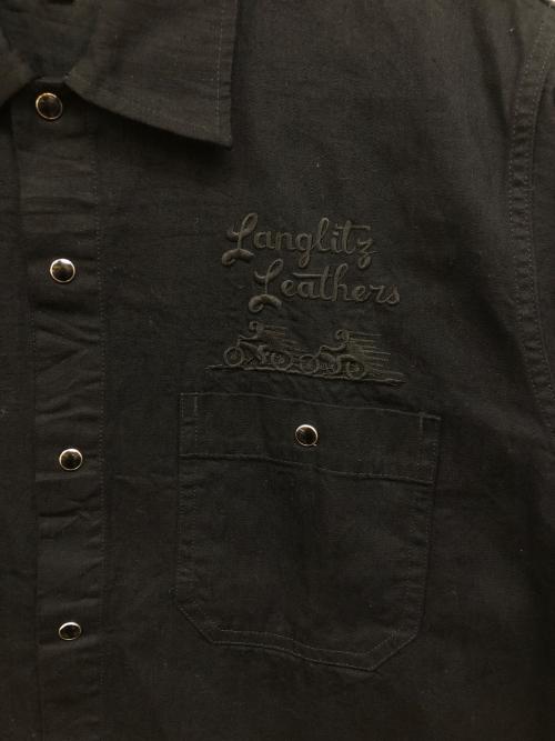 Langlitz Leathers（ラングリッツレザー）Langlitz Leathers (ラングリッツレザー) ワークシャツ ブラック サイズ:XLの古着・服飾アイテム