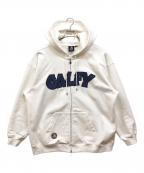 GALFYガルフィー）の古着「ばーばの切り貼りリメイクパーカー(MENS)」｜ネイビー×ホワイト