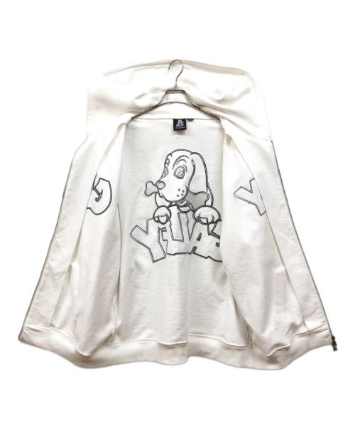 GALFY（ガルフィー）GALFY (ガルフィー) ばーばの切り貼りリメイクパーカー(MENS) ネイビー×ホワイト サイズ:XLの古着・服飾アイテム