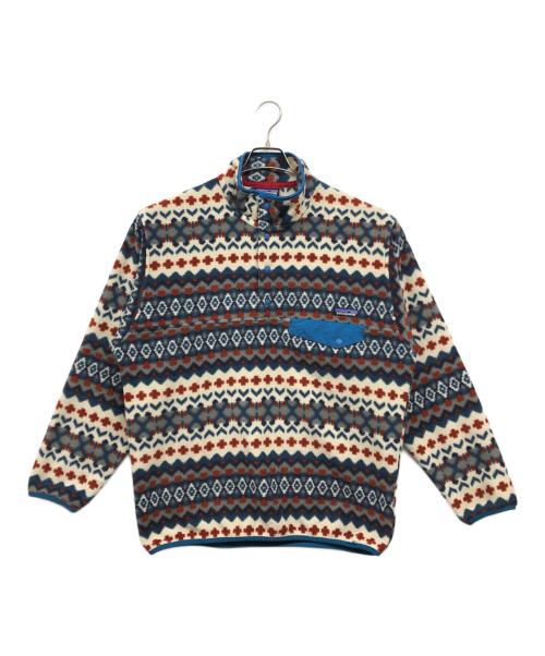 Patagonia（パタゴニア）Patagonia (パタゴニア) ネイティブ柄シンチラスナップT ブルー×ブラウン サイズ:Mの古着・服飾アイテム