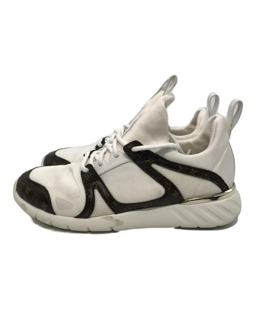 LOUIS VUITTON（ルイ ヴィトン）LOUIS VUITTON (ルイ ヴィトン) アフターゲームラインスニーカー ブラウン×ホワイト サイズ:SIZE 37 1/2の古着・服飾アイテム