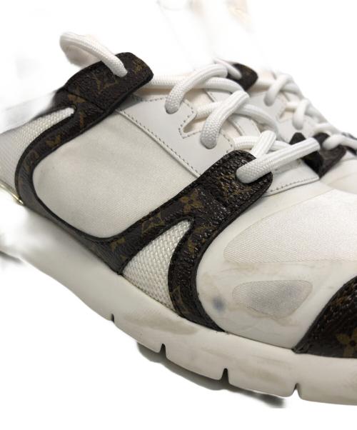 LOUIS VUITTON（ルイ ヴィトン）LOUIS VUITTON (ルイ ヴィトン) アフターゲームラインスニーカー ブラウン×ホワイト サイズ:SIZE 37 1/2の古着・服飾アイテム