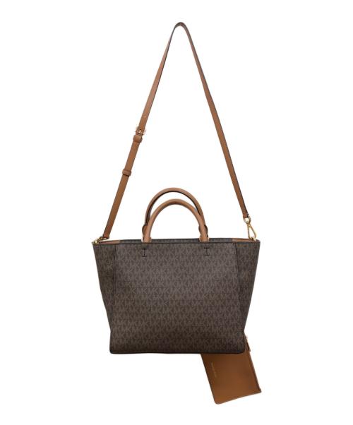MICHAEL KORS（マイケル・コース）MICHAEL KORS (マイケル・コース) モノグラムトートバッグ ブラウンの古着・服飾アイテム