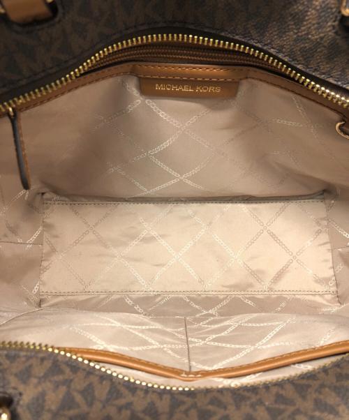 MICHAEL KORS（マイケル・コース）MICHAEL KORS (マイケル・コース) モノグラムトートバッグ ブラウンの古着・服飾アイテム
