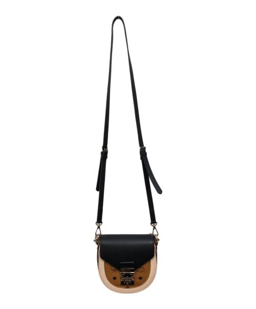 MCM（エムシーエム）MCM (エムシーエム) パトリシア2WAYショルダーバッグ ライトピンク×ブラックの古着・服飾アイテム