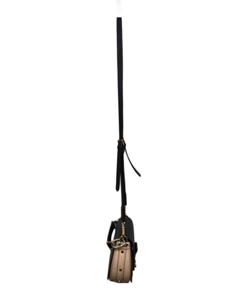 MCM（エムシーエム）MCM (エムシーエム) パトリシア2WAYショルダーバッグ ライトピンク×ブラックの古着・服飾アイテム