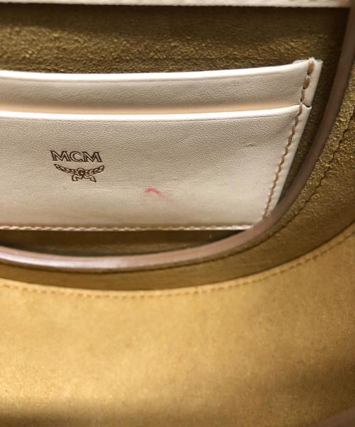 MCM（エムシーエム）MCM (エムシーエム) パトリシア2WAYショルダーバッグ ライトピンク×ブラックの古着・服飾アイテム