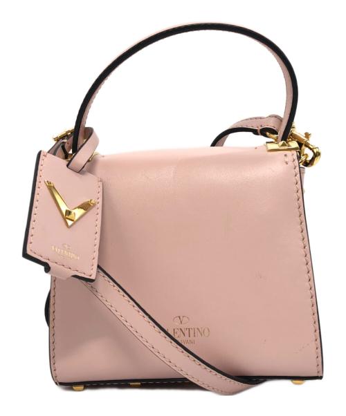 VALENTINO（ヴァレンティノ）VALENTINO (ヴァレンティノ) 2WAYミニショルダーバッグ ピンクの古着・服飾アイテム