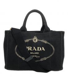 PRADA（プラダ）の古着「2WAYカナパSハンドバッグ」｜ブラック