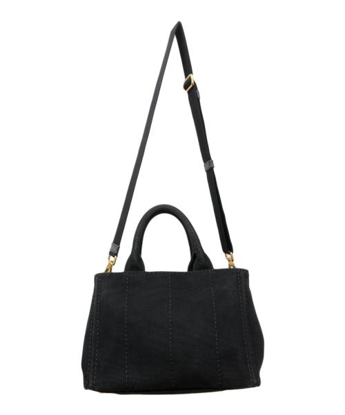 PRADA（プラダ）PRADA (プラダ) 2WAYカナパSハンドバッグ ブラックの古着・服飾アイテム