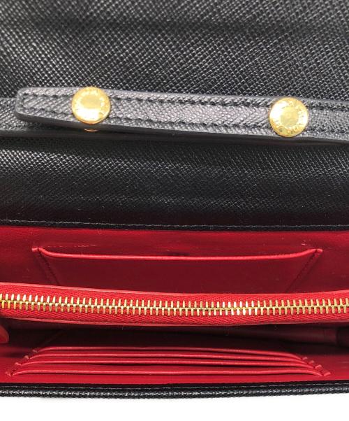 PRADA（プラダ）PRADA (プラダ) サフィアーノ チェーンウォレット ブラックの古着・服飾アイテム