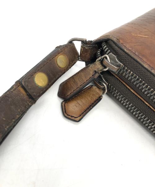 Berluti（ベルルッティ）Berluti (ベルルッティ) コアマキシカリグラフィ ジップ付きカードケース ブラウンの古着・服飾アイテム