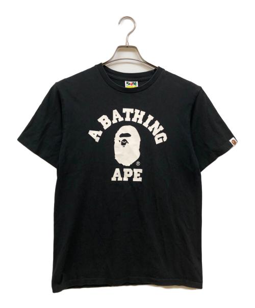 A BATHING APE（アベイシングエイプ）A BATHING APE (アベイシングエイプ) ロゴプリントtシャツ ブラック サイズ:Mの古着・服飾アイテム