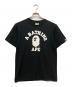 A BATHING APE（アベイシングエイプ）の古着「ロゴプリントtシャツ」｜ブラック