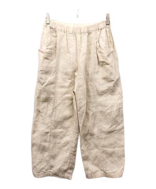 evam eva vie（エヴァムエヴァ ヴィー）evam eva vie (エヴァムエヴァ ヴィー) LINEN PANTS アイボリー サイズ:記載無し（実寸サイズをご確認ください）の古着・服飾アイテム