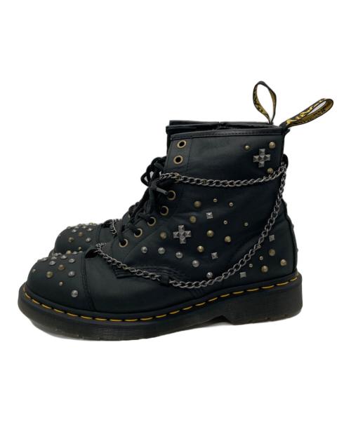 Dr.Martens（ドクターマーチン）Dr.Martens (ドクターマーチン) スタッズチェーンユーティリティーブーツ ブラック サイズ:UK8の古着・服飾アイテム
