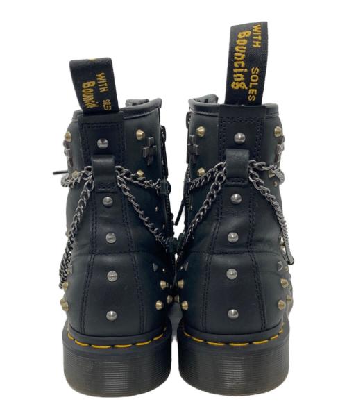 Dr.Martens（ドクターマーチン）Dr.Martens (ドクターマーチン) スタッズチェーンユーティリティーブーツ ブラック サイズ:UK8の古着・服飾アイテム