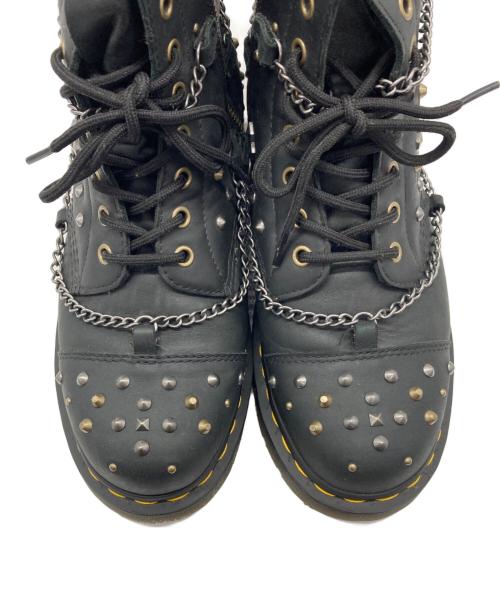 Dr.Martens（ドクターマーチン）Dr.Martens (ドクターマーチン) スタッズチェーンユーティリティーブーツ ブラック サイズ:UK8の古着・服飾アイテム