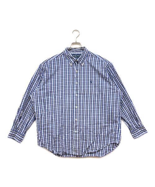 POLO RALPH LAUREN（ポロ・ラルフローレン）POLO RALPH LAUREN (ポロ・ラルフローレン) BLAKE チェックシャツ ネイビー サイズ:XLの古着・服飾アイテム