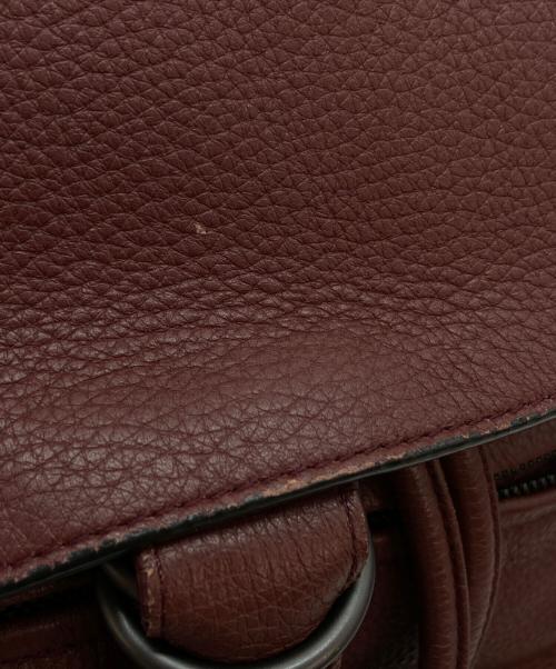 BOTTEGA VENETA（ボッテガベネタ）BOTTEGA VENETA (ボッテガベネタ) イントレチャートレザーリュック ボルドーの古着・服飾アイテム
