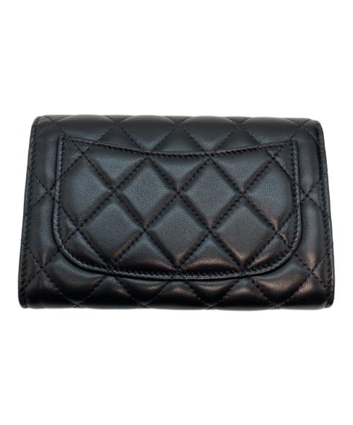 CHANEL（シャネル）CHANEL (シャネル) マトラッセココマークウォレット ブラックの古着・服飾アイテム